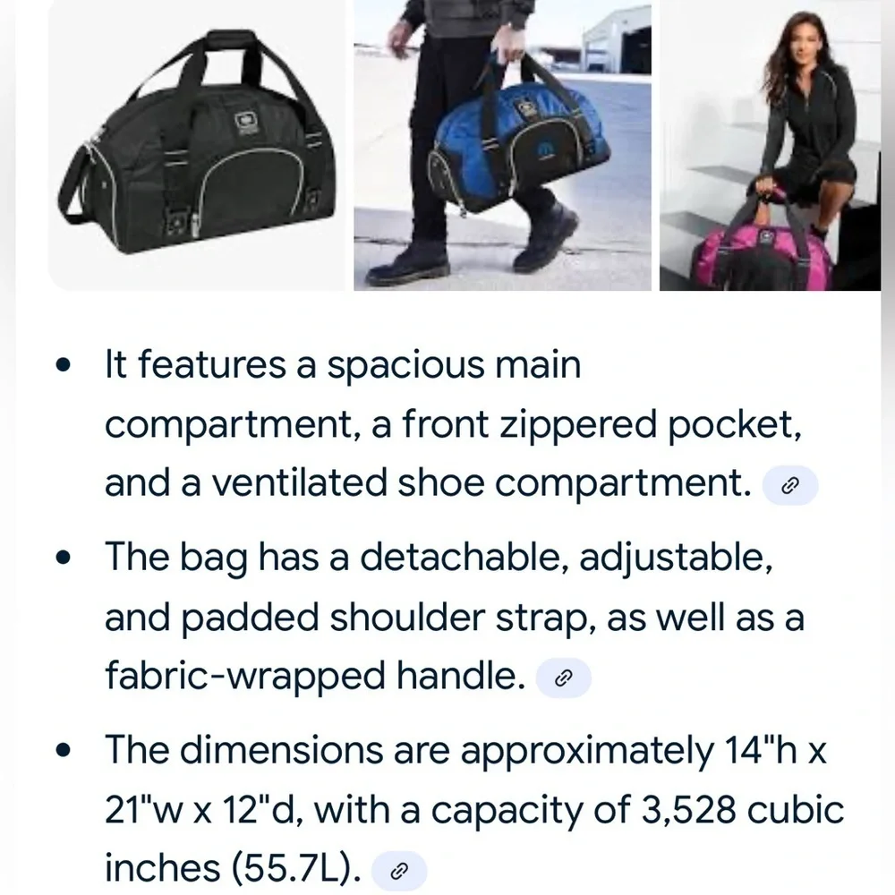 OGIO LARGE DUFFEL BAG GYM BAG TRAVEL BAG NEW